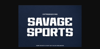 Savage Sports Font Poster 1