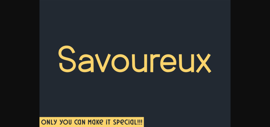 Savoureux Font Poster 1