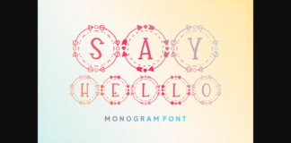 Say Hello Font Poster 1