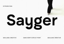 Sayger Font Poster 1