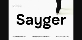 Sayger Font Poster 1