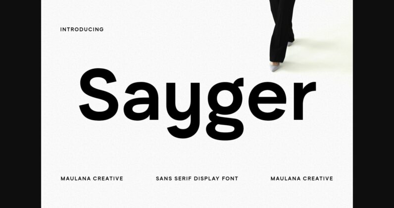 Sayger Font Poster 1