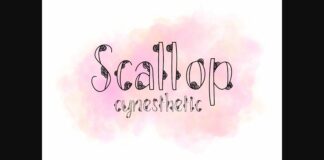 Scallop Font Poster 1