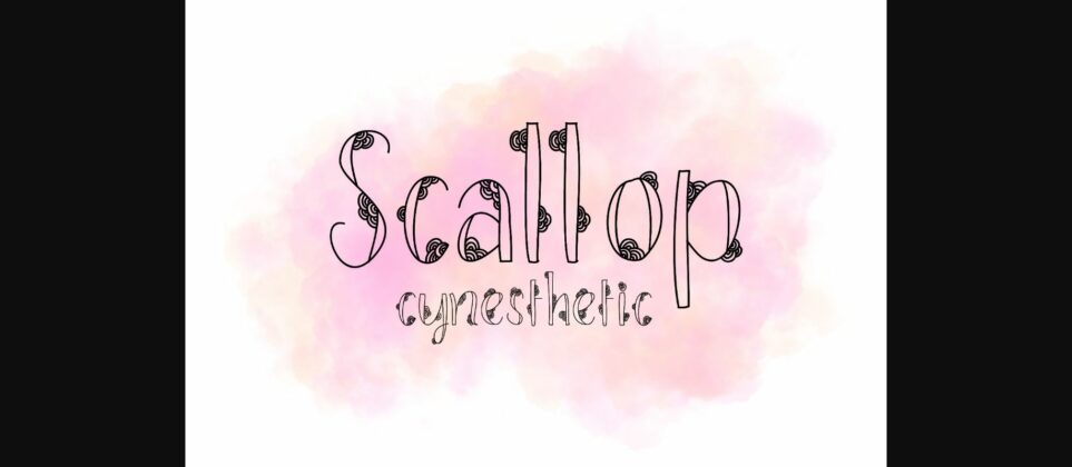 Scallop Font Poster 1