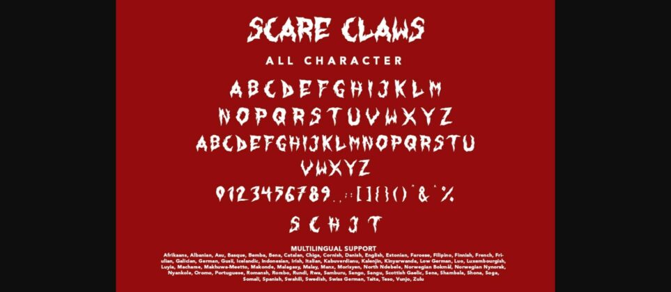 Scare Claws Font Poster 9