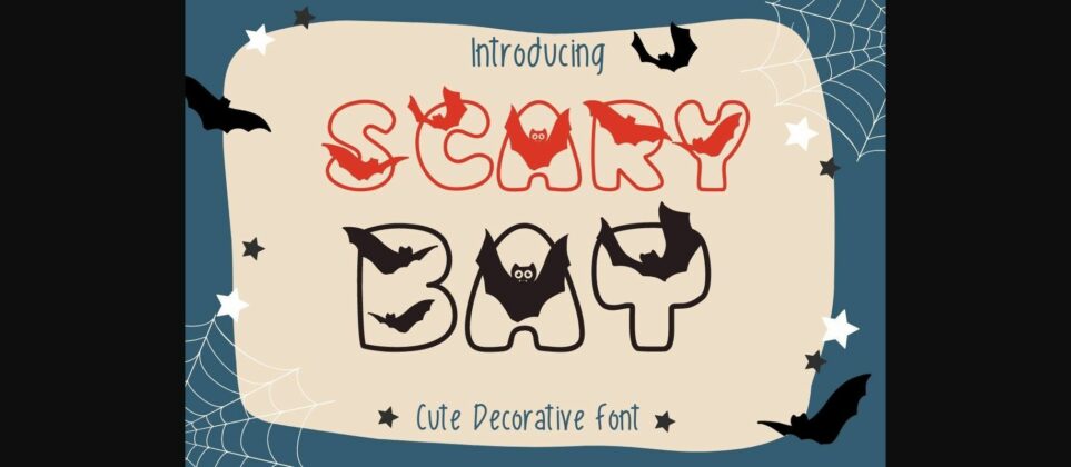 Scary Bat Font Poster 3