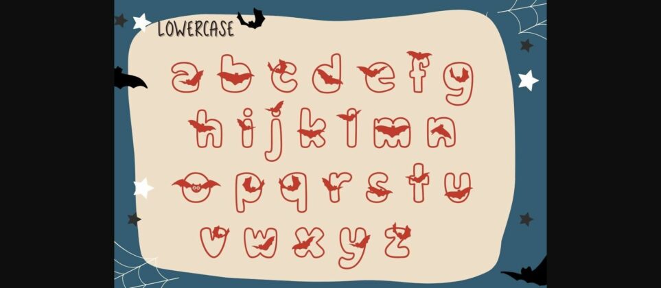 Scary Bat Font Poster 5