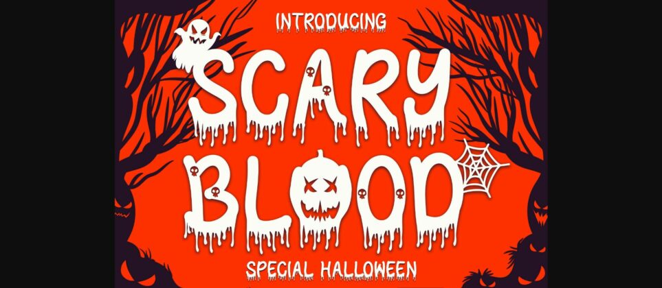 Scary Blood Font Poster 3
