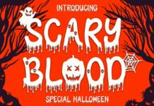 Scary Blood Font Poster 1