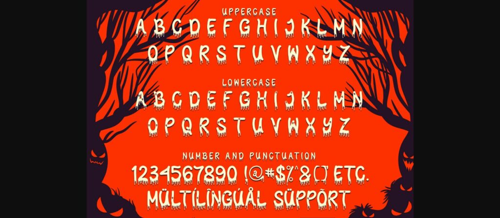 Scary Blood Font Poster 8
