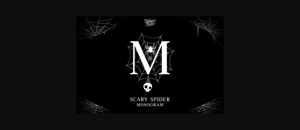 Scary Spider Monogram Font Poster 3