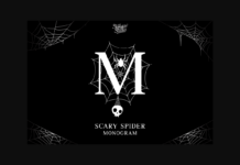 Scary Spider Monogram Font Poster 1