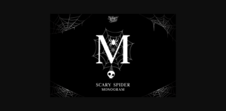 Scary Spider Monogram Font Poster 1