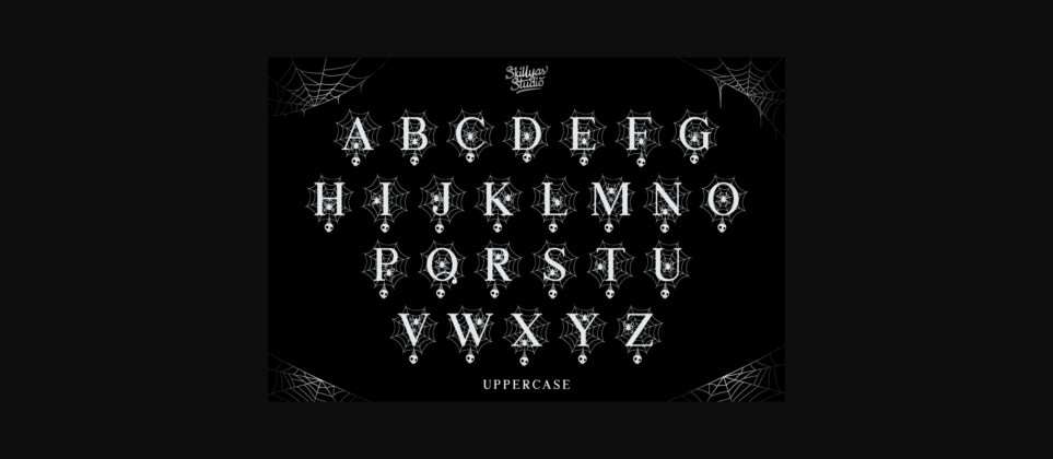 Scary Spider Monogram Font Poster 7