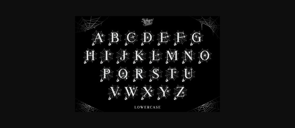 Scary Spider Monogram Font Poster 8