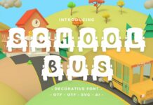 School Bus Font Poster 1