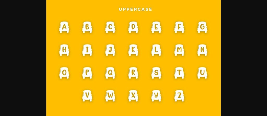 School Bus Font Poster 4