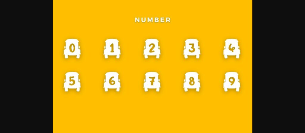 School Bus Font Poster 6