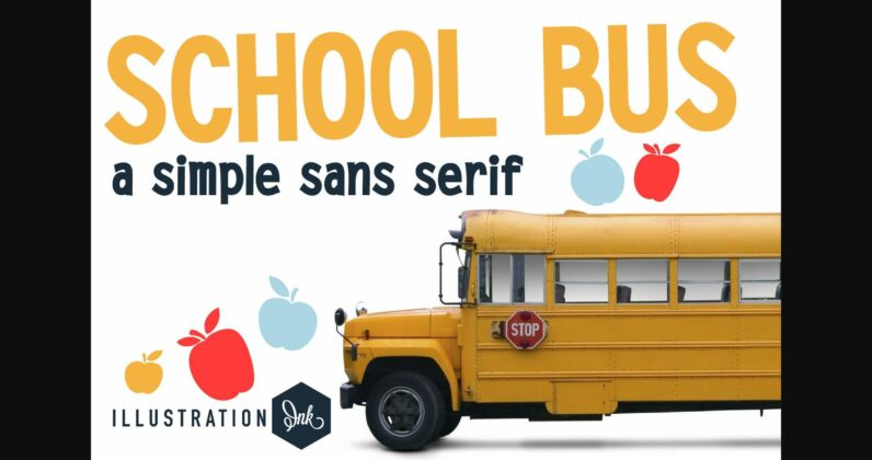 School Bus Font Poster 3