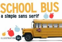 School Bus Font Poster 1