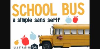 School Bus Font Poster 1