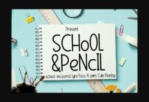 School and Pencil Font Poster 1