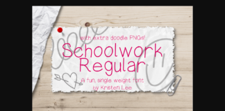 Schoolwork Font Poster 1