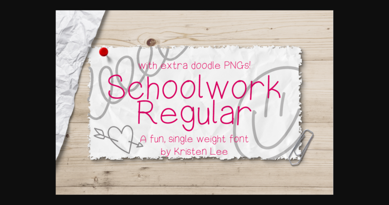 Schoolwork Font Poster 1