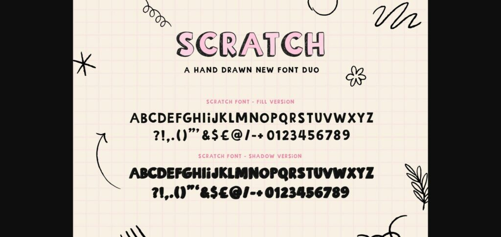 Scratch Font Poster 7