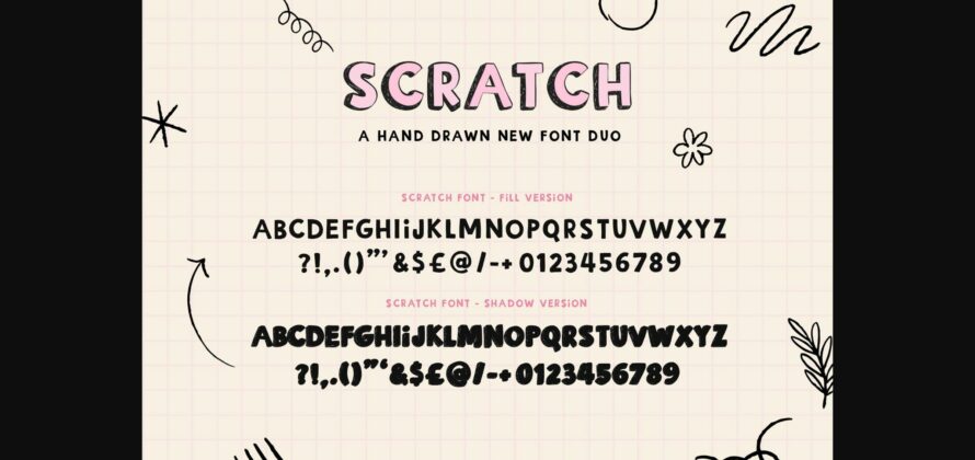 Scratch Font Poster 7