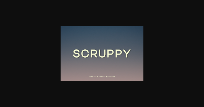 Scruppy Font Poster 3