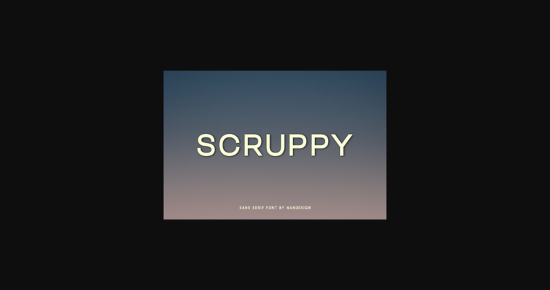 Scruppy Font Poster 1