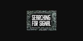 Searching for Signal Font Poster 1