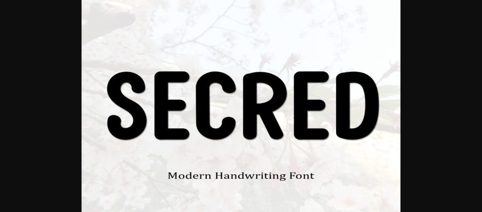 Secred Font Poster 3