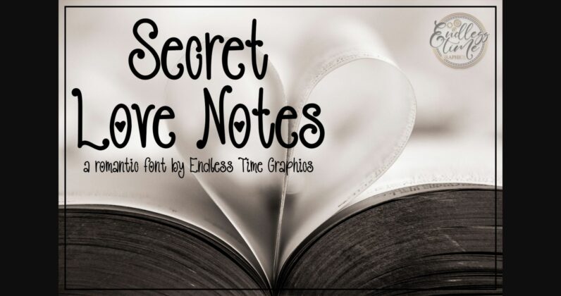 Secret Love Notes Font Poster 3