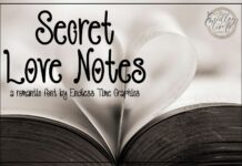 Secret Love Notes Font Poster 1