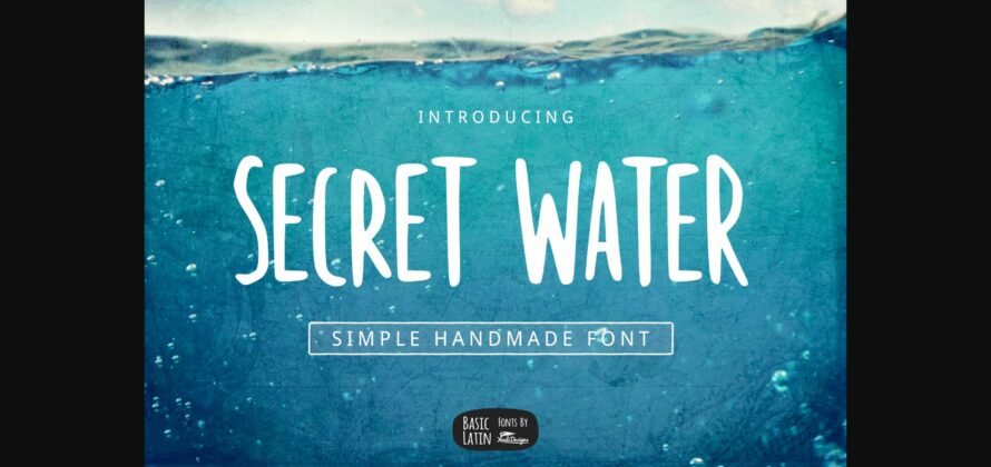 Secret Water Font Poster 3