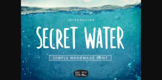 Secret Water Font Poster 1