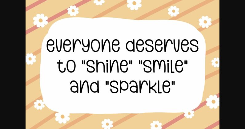 Self Sparkle Font Poster 4