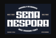 Sena Nespora Font Poster 1