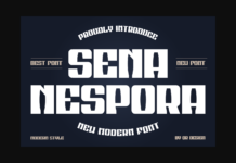Sena Nespora Font Sena Nespora Font Poster 1