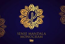 Sense Mandala Monogram Font Poster 1