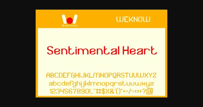 Sentimental Heart Font Poster 3