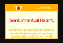 Sentimental Heart Font Poster 1