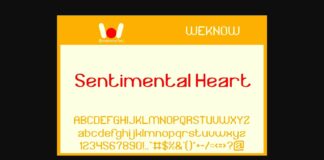 Sentimental Heart Font Poster 1