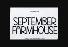 September Farmhouse Font Poster 1