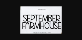 September Farmhouse Font Poster 1