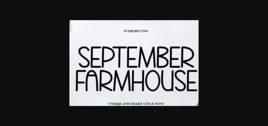 September Farmhouse Font Poster 1