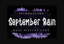 September Rain Font Poster 1