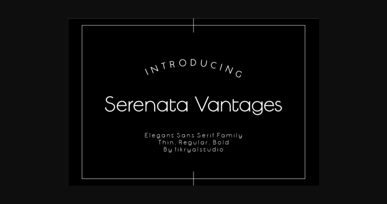 Serenata Vantages Font Poster 1